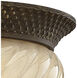 Plantation 2 Light 12 inch Pearl Bronze Outdoor Flush Mount