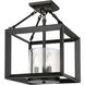 Smyth 3 Light 11.75 inch Matte Black Chandelier Ceiling Light in Clear Glass, Mini