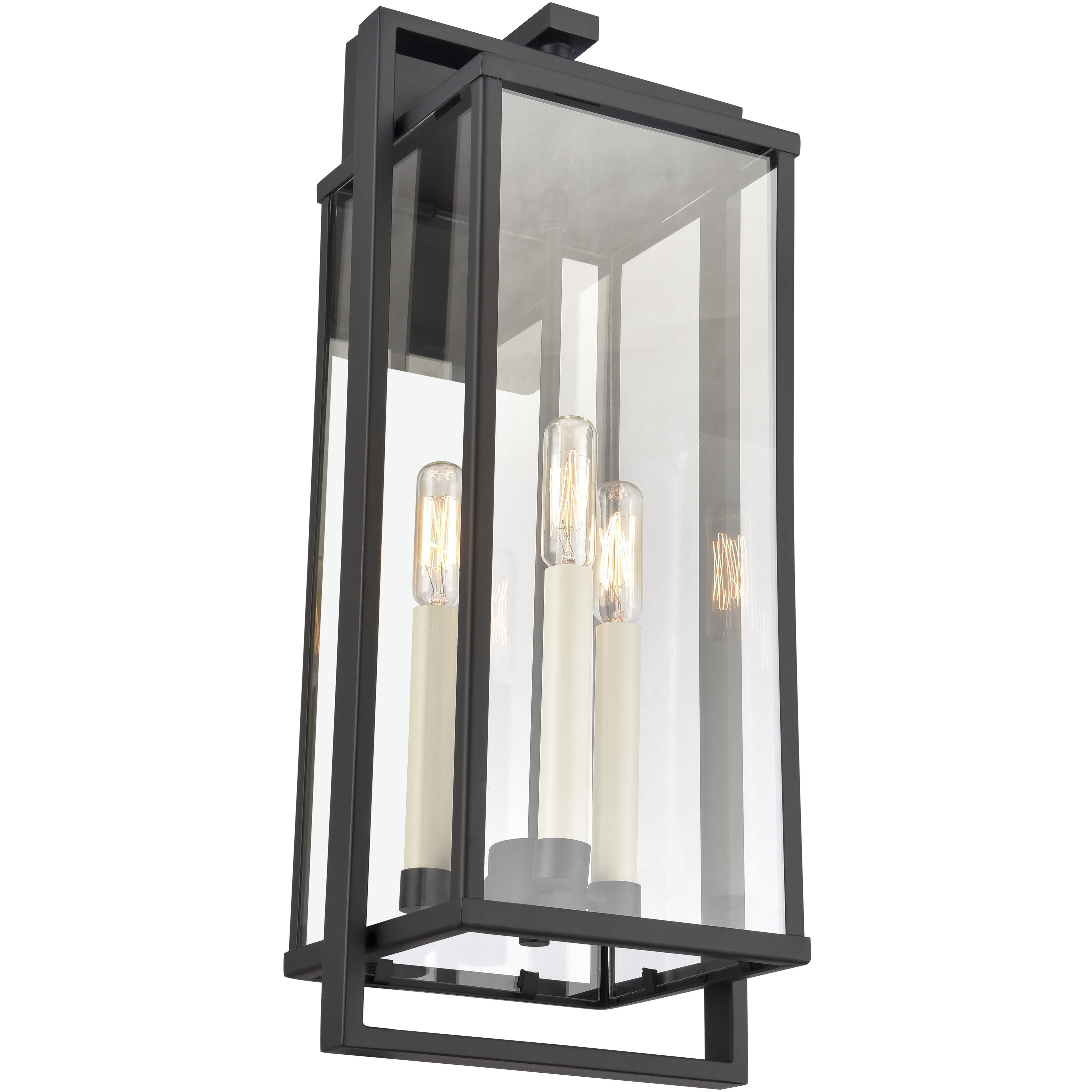 Gladwyn 3 Light 22 inch Matte Black Outdoor Sconce