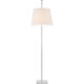 Cloister 87 inch 75 watt Brushed Nickel and White Floor Lamp Portable Light, Large