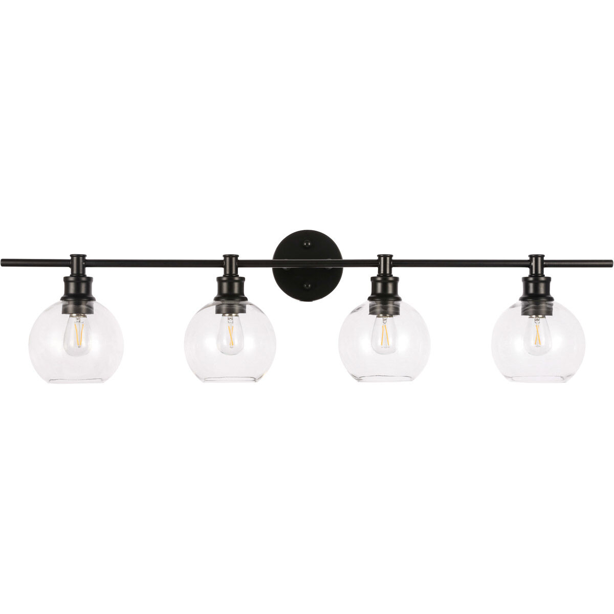 Syracuse 4 Light 38 inch Black Wall sconce Wall Light