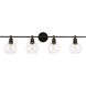 Syracuse 4 Light 38 inch Black Wall sconce Wall Light