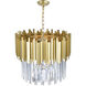 Deco 4 Light 16 inch Medallion Gold Down Chandelier Ceiling Light