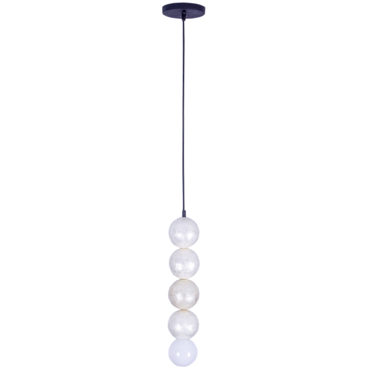 Pearls 1 Light 5 inch Matte Black Pendant Ceiling Light