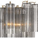 Addis Bath Wall Light in Aged Brass, Smoke