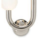 Happy LED 11.25 inch Polished Nickel Wall Sconce Wall Light, Left Side