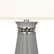 Pearl 29.38 inch 150 watt Smoky Taupe Table Lamp Portable Light in Polished Nickel, Fondine