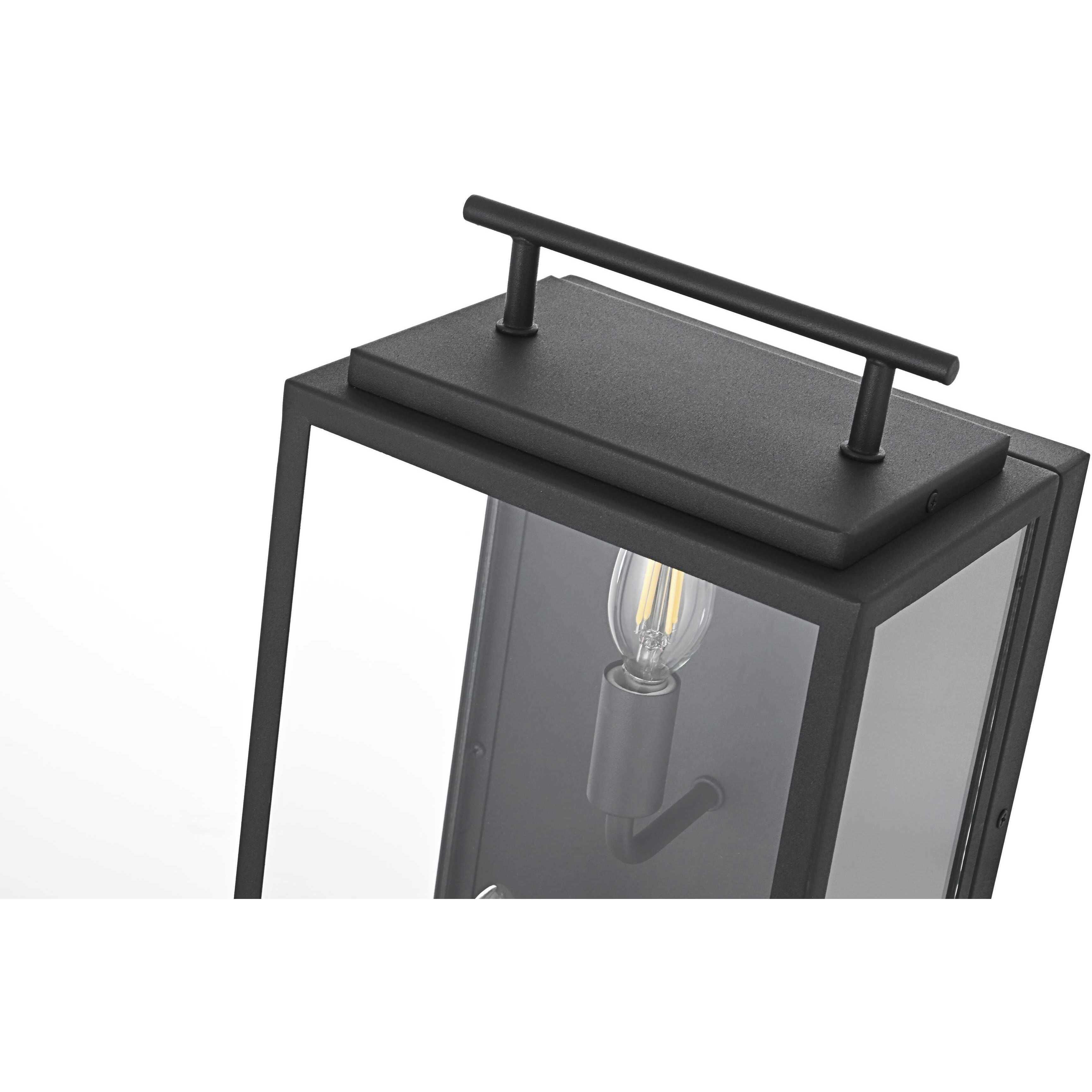 Valentin 3 Light 17 inch Black Outdoor Wall Sconce