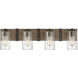 Sawyer 4 Light 30.75 inch Sequoia with Iron Rust Vanity Light Wall Light