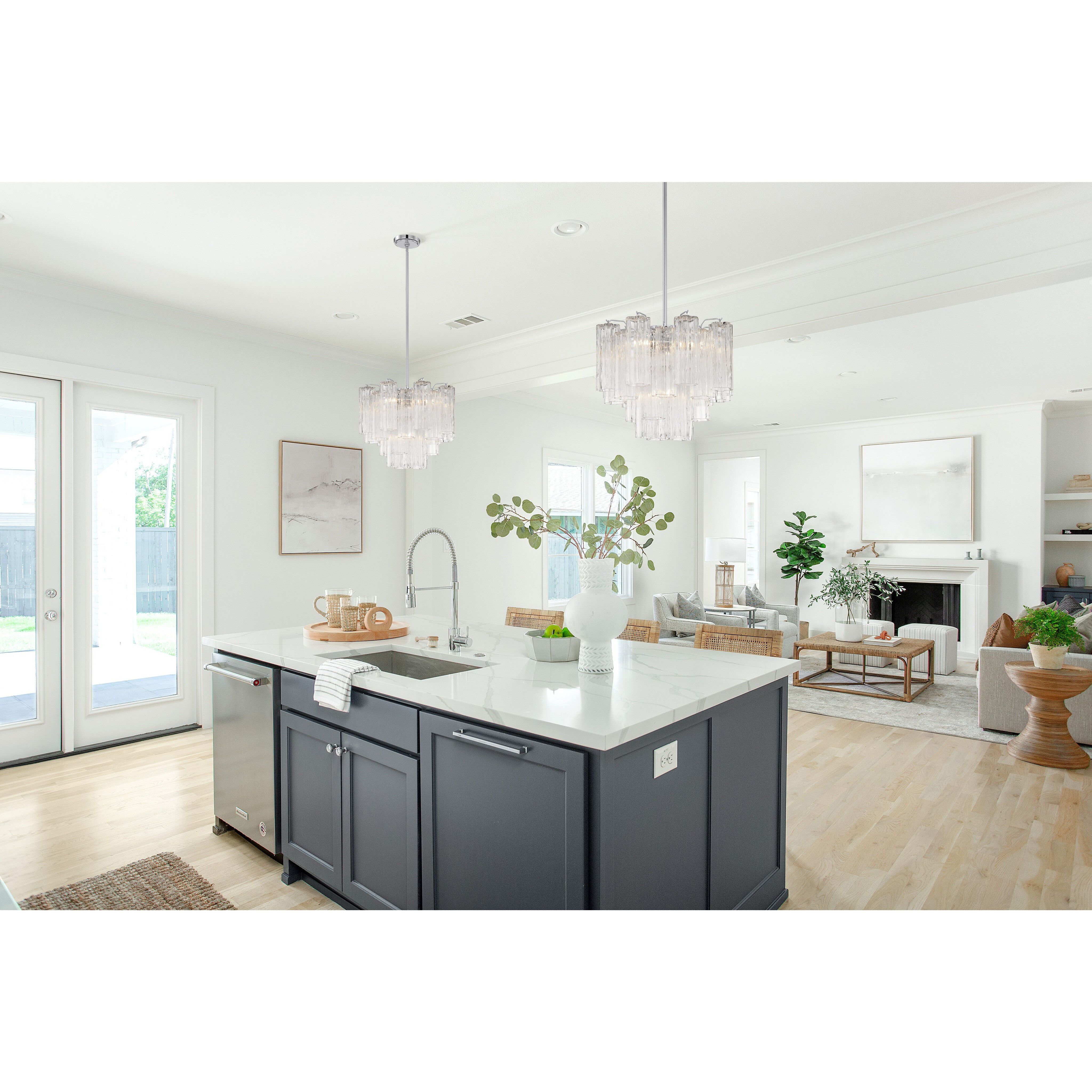 Addis 4 Light 17.75 inch Polished Chrome Mini Chandelier Ceiling Light in Clear