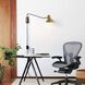Swing LED 24 inch Gunmetal Wall Sconce Wall Light in Brushed Brass Steel