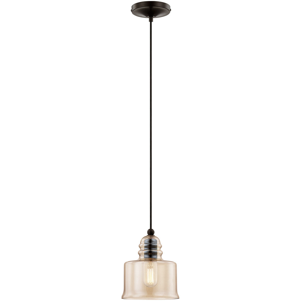 Art Glass 1 Light 7 inch English Bronze Mini Pendant Ceiling Light
