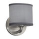 Textile LED 7 inch Brushed Nickel ADA Wall Sconce Wall Light