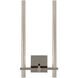 Kelly Wearstler Axis LED 9.75 inch Polished Nickel Two Arm Sconce Wall Light, Medium
