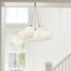 Bolla LED 16.5 inch Opal Glass Chandelier Ceiling Light in Steel, Matte Opal Glass