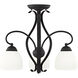 Brookside 3 Light 20 inch Black Convertible Chain Hang/Ceiling Mount Ceiling Light