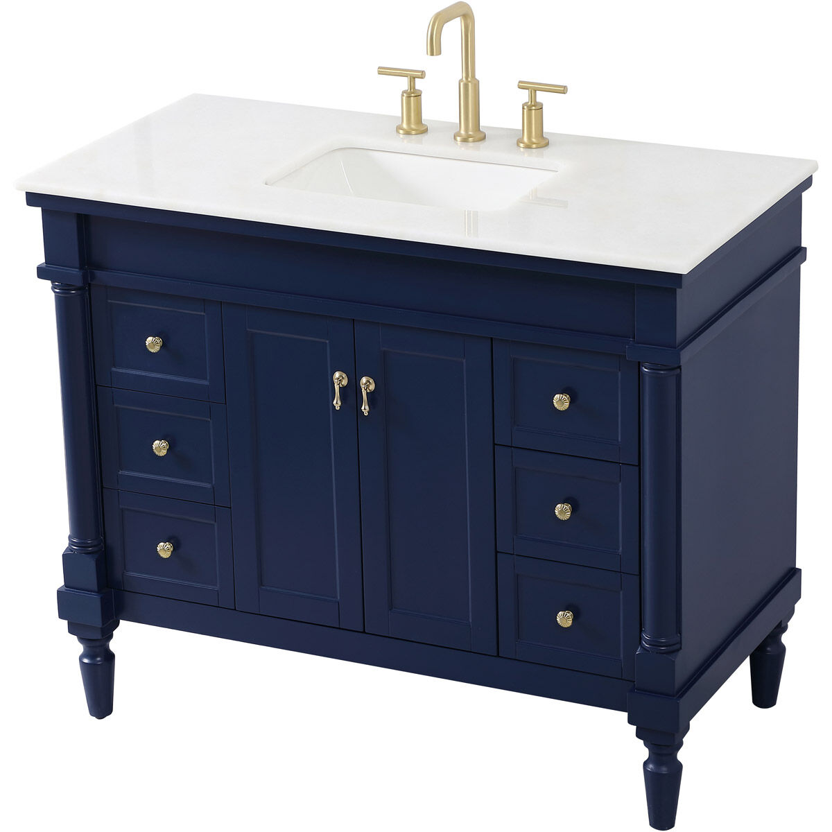 Lexington 42 X 21.5 X 35 inch Blue Vanity Sink Set