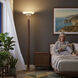 Tambo 70.9 inch 9 watt Dark Walnut and Weathered Brass Torchiere Floor Lamp Portable Light