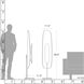 Shield 59.6 inch 18.00 watt Black and Clear Steel Floor Lamp Portable Light