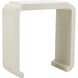 Notched Waterfall 32 inch White/Cream Console Table