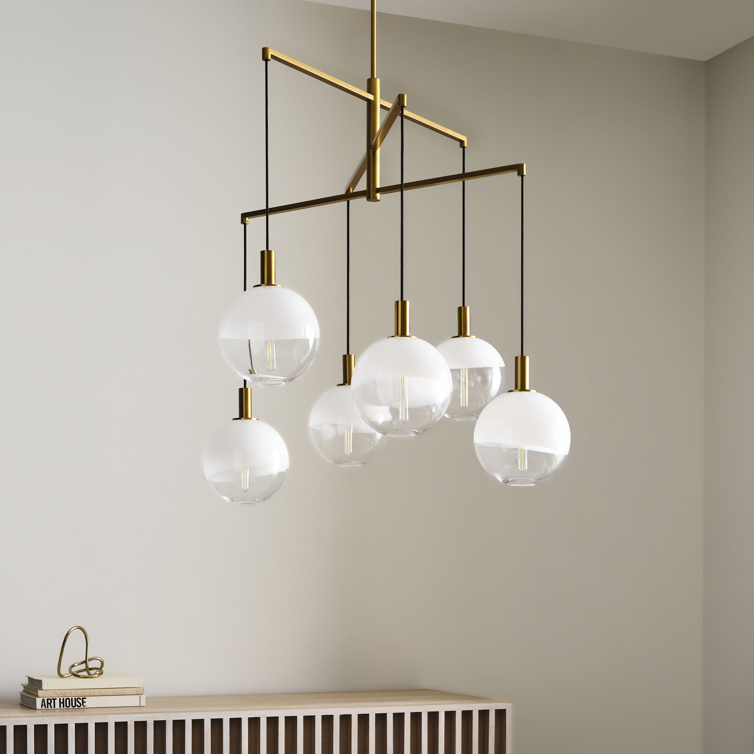 Sean Lavin Torian 6 Light 39.75 inch Burnished Brass Chandelier Ceiling Light