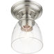 Montgomery 1 Light 5 inch Brushed Nickel Flush Mount Ceiling Light
