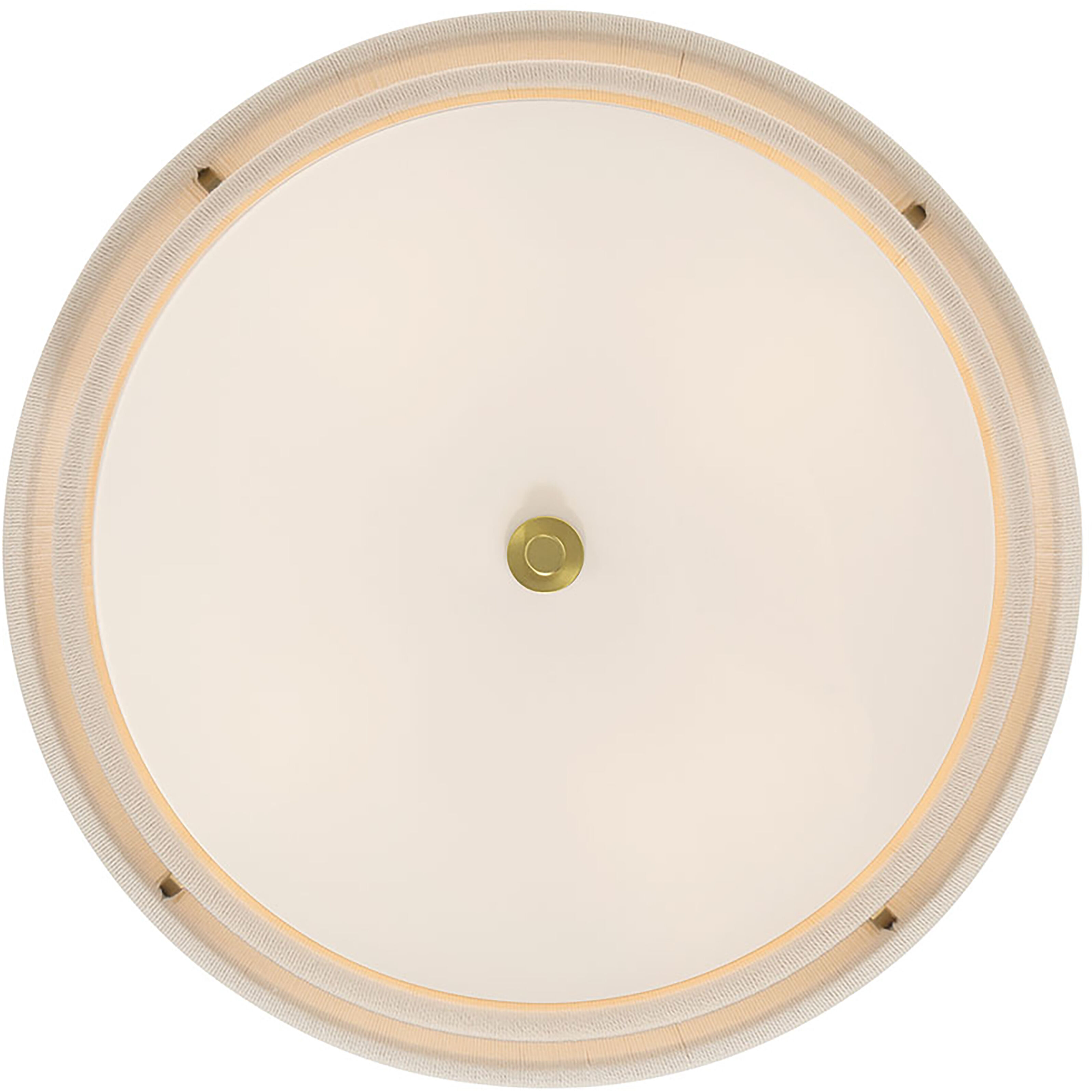 Helbert 4 Light 18 inch Vintage Brass Flush Mount Ceiling Light