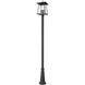 Rainer 4 Light 118.25 inch Black Outdoor Post Mounted Fixture in G9