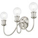 Lansdale 3 Light 19 inch Brushed Nickel Vanity Sconce Wall Light