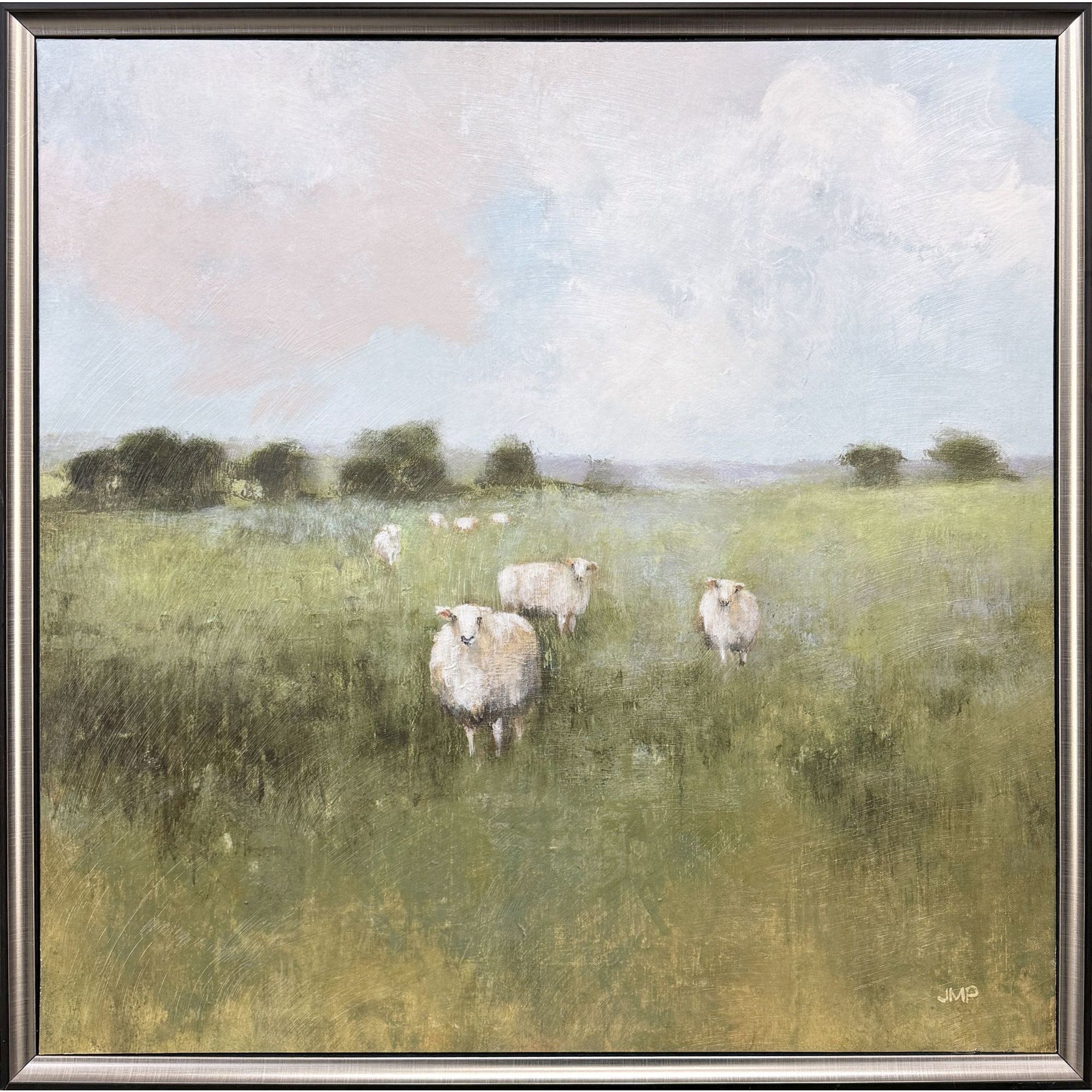 Pasture 29 X 29 inch Non-Glass Framed Art, Propac