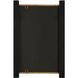 Cunene 39.25 X 26 inch Gold Leaf and Matte Black Wall Mirror