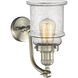 Franklin Restoration Canton LED 7 inch Brushed Satin Nickel Sconce Wall Light in Seedy Glass, Franklin Restoration