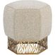 Honeycomb 20.5 inch Gold Ottoman