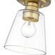Annora 1 Light 7 inch Olde Brass Flush Mount Ceiling Light