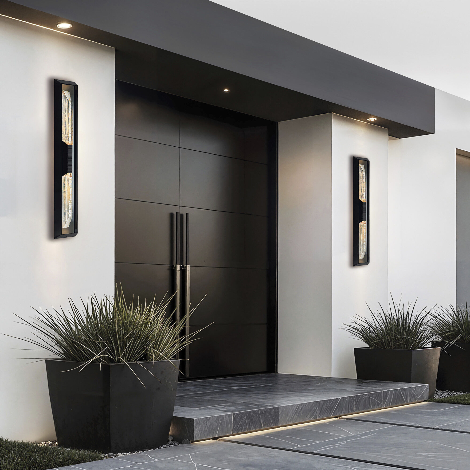 Petra LED 44 inch Sand Black Outdoor Wall Light