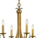 Bridgehampton 6 Light 26 inch Antique Gold Chandelier Ceiling Light in Clear Hand Cut