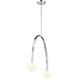 Contemporary LED 4 inch Chrome Chandelier Ceiling Light
