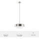 Station 2 Light 14 inch Brushed Nickel Pendant Ceiling Light, Small