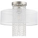 Bella Vista 1 Light 15 inch Brushed Nickel Semi-Flush Mount Ceiling Light
