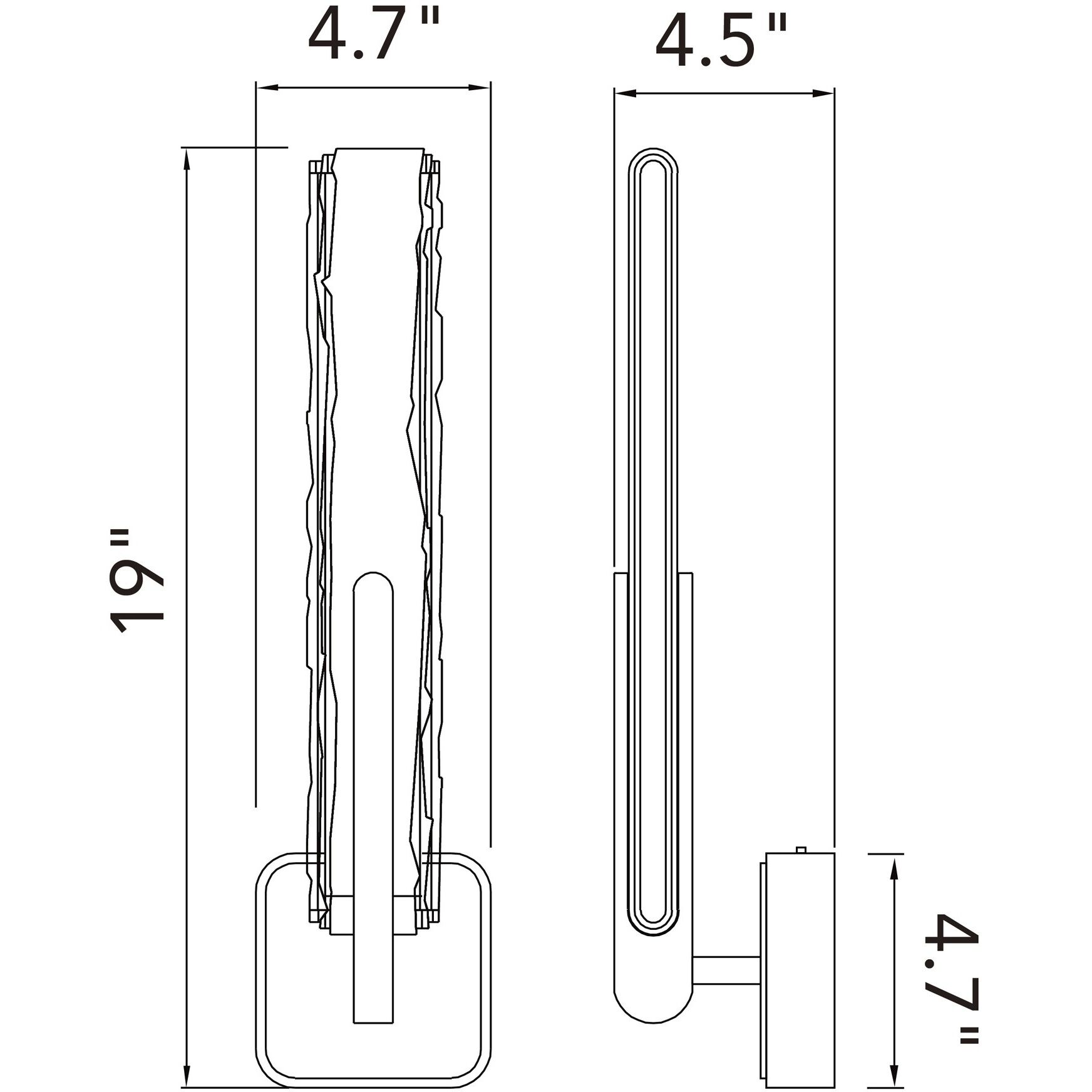 Curva LED 4.7 inch Brass Wall Light