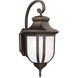 Childress 1 Light 14.63 inch Antique Bronze Outdoor Wall Lantern, Medium