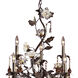 Cristallo Fiore 9 Light 33 inch Bronze Chandelier Ceiling Light