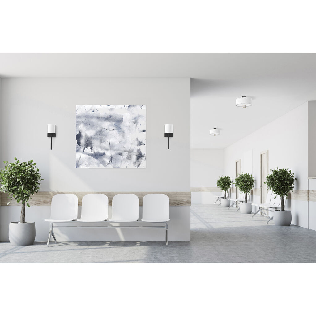 Galerie Link 3 Light 18 inch Black with Heritage Brass Indoor Semi-Flush Mount Ceiling Light