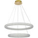 Bowen 2 Light 32 inch Satin Gold Chandelier Ceiling Light