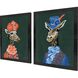 Miami Alpaca / Miami Giraffe / Miami Lion Green and Orange and Red and Blue Framed Art, Propac