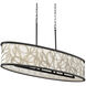 Scribble 6 Light 48 inch Matte Black with Artifact Linear Pendant Ceiling Light, Smithsonian Collaboration