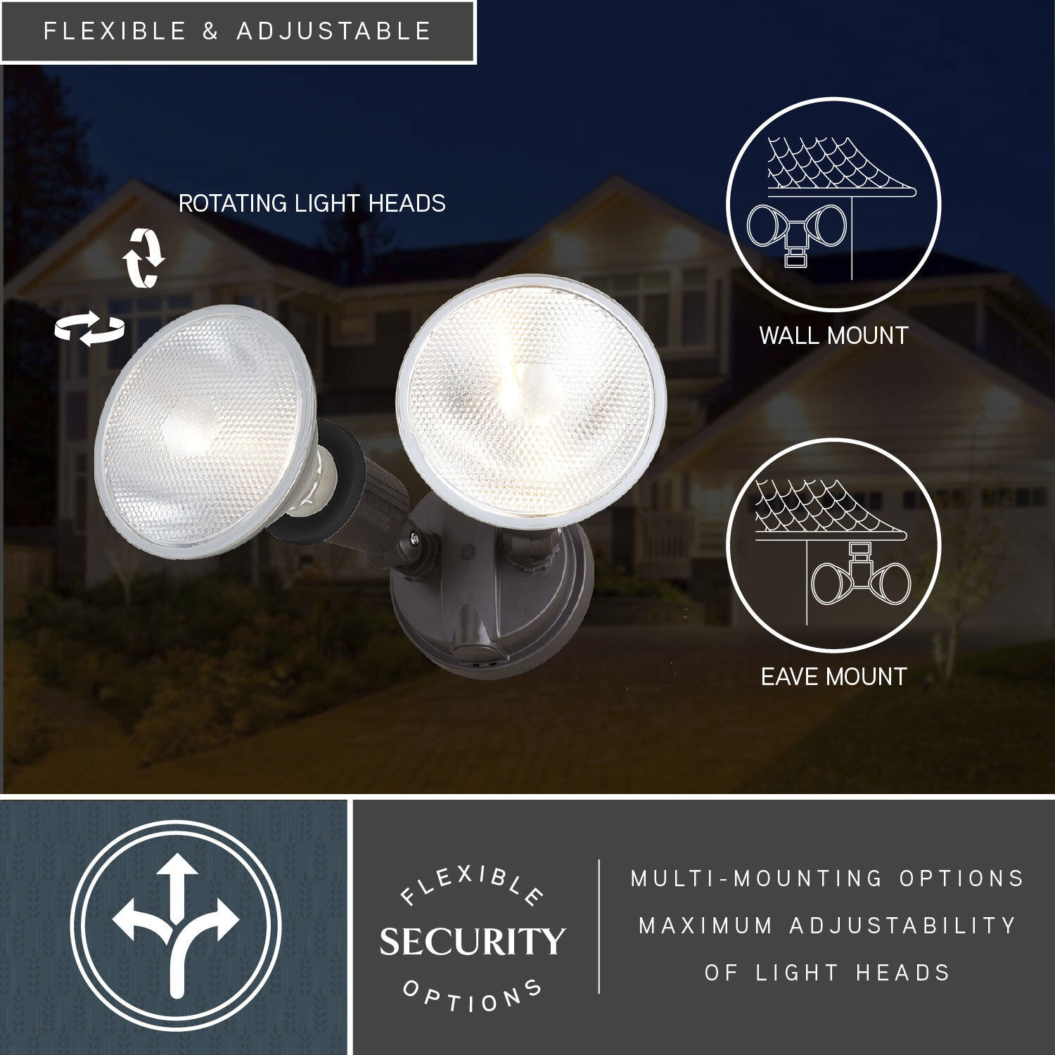 Outdoor Security LED 4.25 inch Bronze Outdoor Security