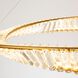 Stella LED 39.5 inch Brushed Brass Pendant Ceiling Light in Black and Brass
