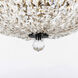 Crystal Baller 3 Light 16 inch Heritage Black Semi Flush Mount Ceiling Light