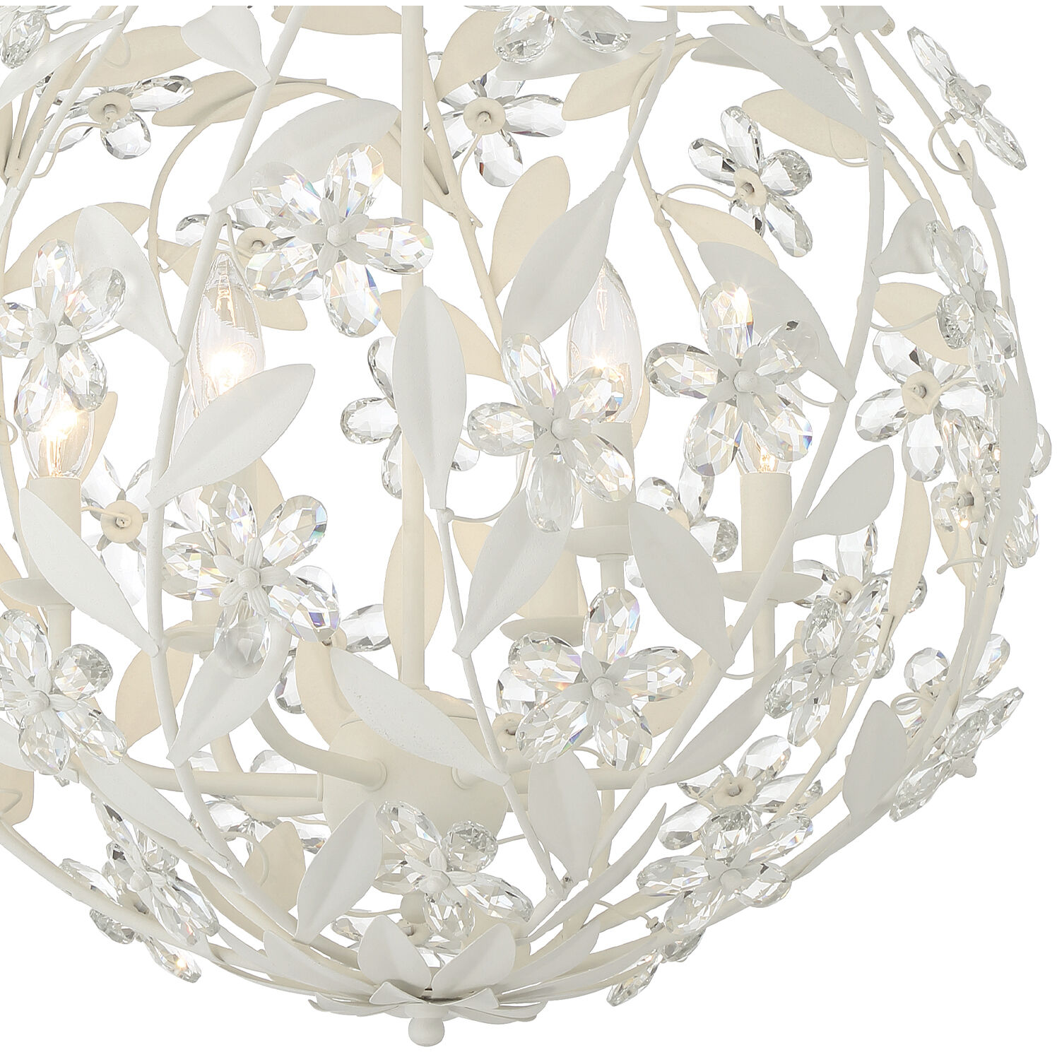 Marselle 6 Light 22 inch Matte White Chandelier Ceiling Light
